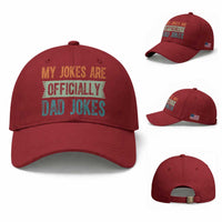 My Jokes Are Officially Dad Jokes Baseball Cap Funny New Dad First Fathers Day