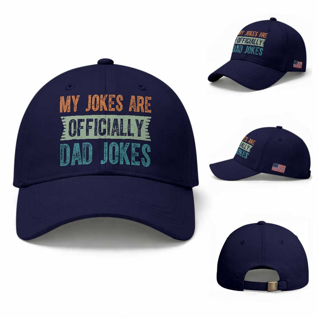 My Jokes Are Officially Dad Jokes Baseball Cap Funny New Dad First Fathers Day