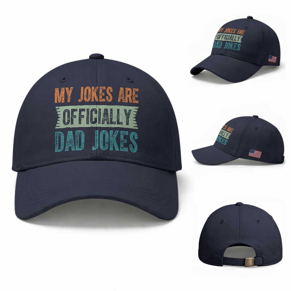 My Jokes Are Officially Dad Jokes Baseball Cap Funny New Dad First Fathers Day