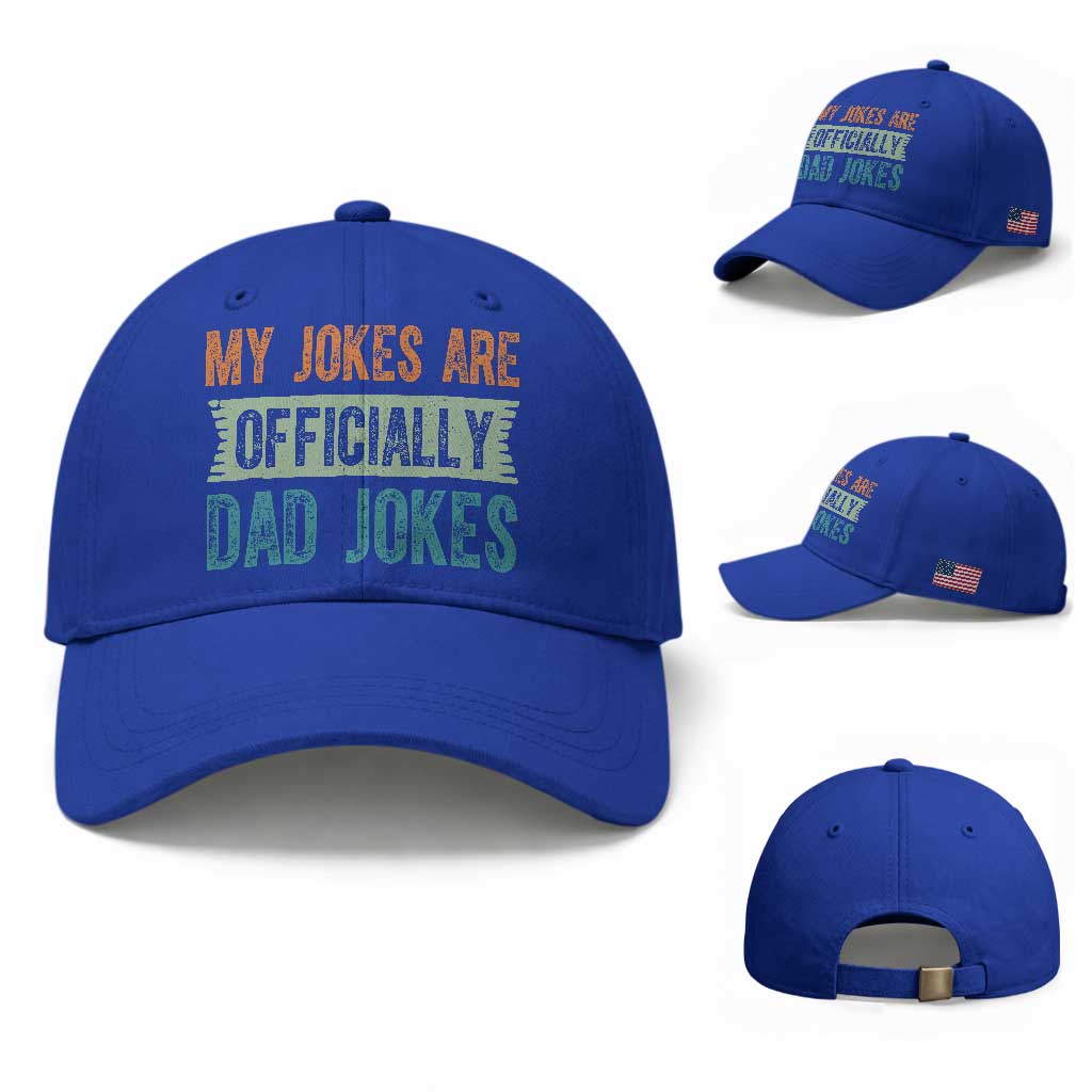 My Jokes Are Officially Dad Jokes Baseball Cap Funny New Dad First Fathers Day