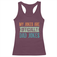 My Jokes Are Officially Dad Jokes Racerback Tank Top Funny New Dad First Fathers Day