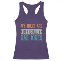 My Jokes Are Officially Dad Jokes Racerback Tank Top Funny New Dad First Fathers Day