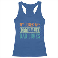My Jokes Are Officially Dad Jokes Racerback Tank Top Funny New Dad First Fathers Day
