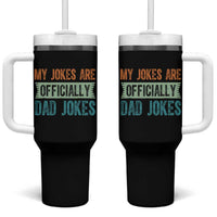 My Jokes Are Officially Dad Jokes Tumbler With Handle Funny New Dad First Fathers Day