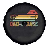 Funny Dad Jokes In A Dad-a-base Spare Tire Cover Retro Vintage Fathers Day