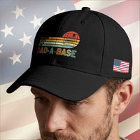 Funny Dad Jokes In A Dad-a-base Baseball Cap Retro Vintage Fathers Day