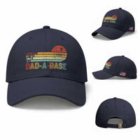 Funny Dad Jokes In A Dad-a-base Baseball Cap Retro Vintage Fathers Day
