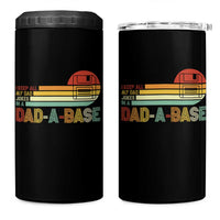 Funny Dad Jokes In A Dad-a-base 4 in 1 Can Cooler Tumbler Retro Vintage Fathers Day