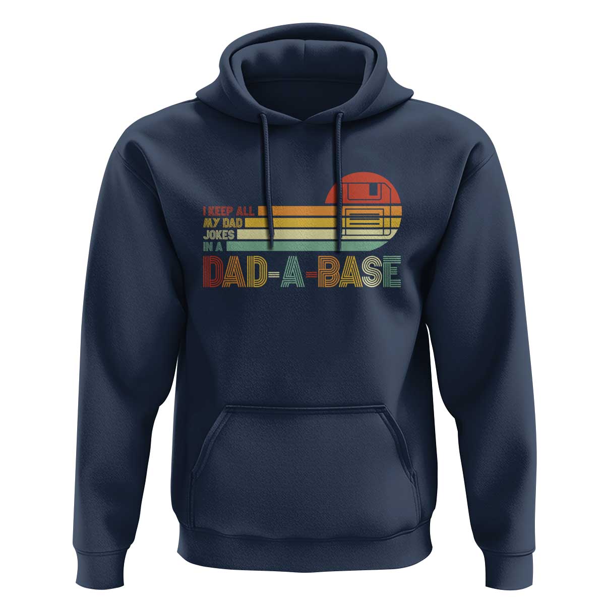 Funny Dad Jokes In A Dad-a-base Hoodie Retro Vintage Fathers Day