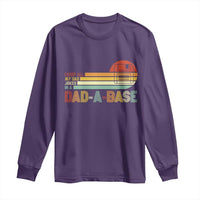 Funny Dad Jokes In A Dad-a-base Long Sleeve Shirt Retro Vintage Fathers Day
