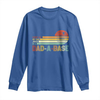 Funny Dad Jokes In A Dad-a-base Long Sleeve Shirt Retro Vintage Fathers Day