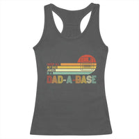 Funny Dad Jokes In A Dad-a-base Racerback Tank Top Retro Vintage Fathers Day