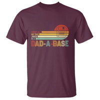 Funny Dad Jokes In A Dad-a-base T Shirt Retro Vintage Fathers Day