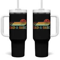 Funny Dad Jokes In A Dad-a-base Tumbler With Handle Retro Vintage Fathers Day