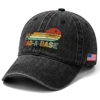 Funny Dad Jokes In A Dad-a-base Washed Cotton Baseball Cap Retro Vintage Fathers Day