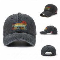 Funny Dad Jokes In A Dad-a-base Washed Cotton Baseball Cap Retro Vintage Fathers Day