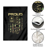 Proud Army Dad Garden Flag Military Father US Army Camo Flag