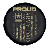 Proud Army Dad Spare Tire Cover Military Father US Army Camo Flag