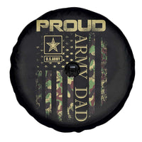 Proud Army Dad Spare Tire Cover Military Father US Army Camo Flag
