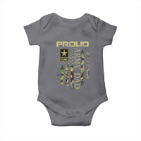 Proud Army Dad Baby Onesie Military Father US Army Camo Flag