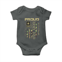 Proud Army Dad Baby Onesie Military Father US Army Camo Flag