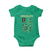 Proud Army Dad Baby Onesie Military Father US Army Camo Flag