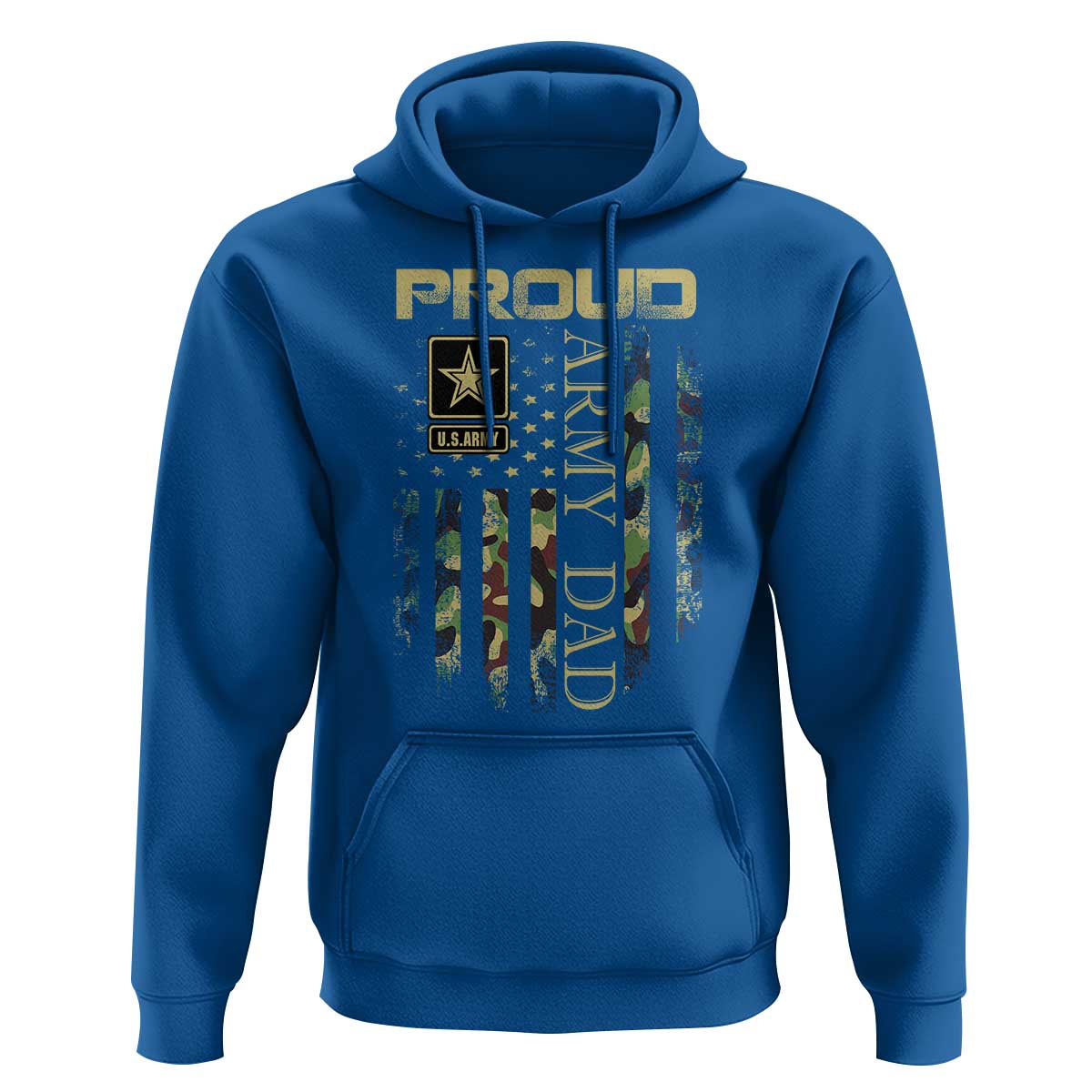 Proud Army Dad Hoodie Military Father US Army Camo Flag