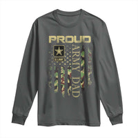 Proud Army Dad Long Sleeve Shirt Military Father US Army Camo Flag