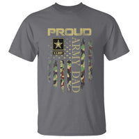Proud Army Dad T Shirt Military Father US Army Camo Flag