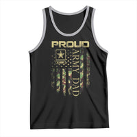 Proud Army Dad Tank Top Military Father US Army Camo Flag