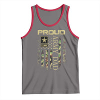 Proud Army Dad Tank Top Military Father US Army Camo Flag