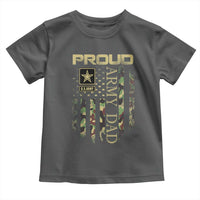 Proud Army Dad Toddler T Shirt Military Father US Army Camo Flag