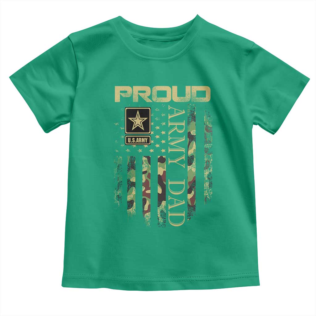 Proud Army Dad Toddler T Shirt Military Father US Army Camo Flag