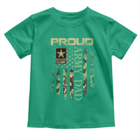 Proud Army Dad Toddler T Shirt Military Father US Army Camo Flag