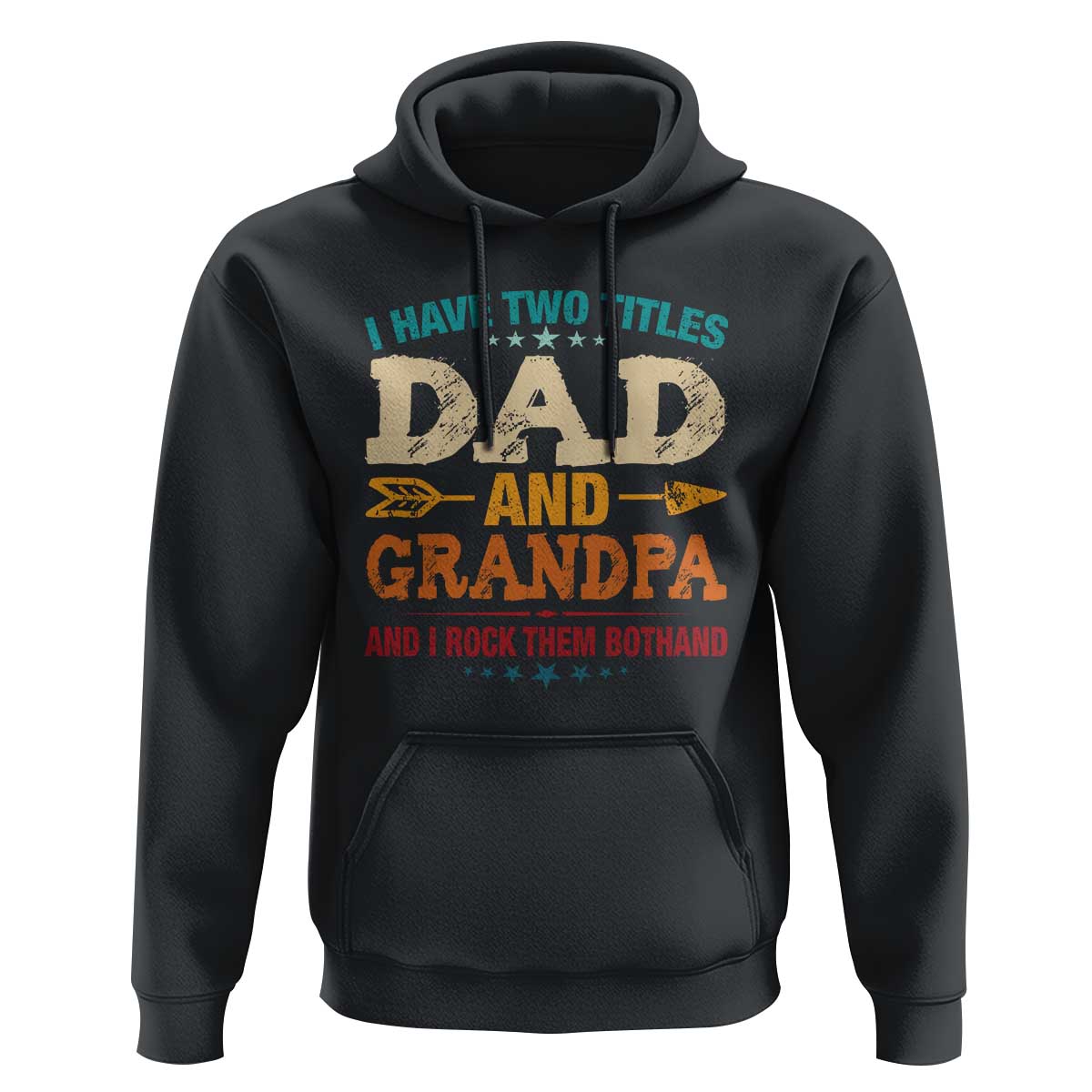 I Have Two Titles Dad And Grandpa Hoodie Retro Father's Day Grandpa Gift