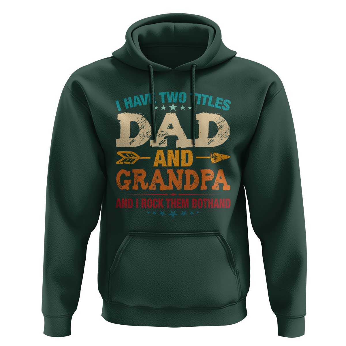 I Have Two Titles Dad And Grandpa Hoodie Retro Father's Day Grandpa Gift