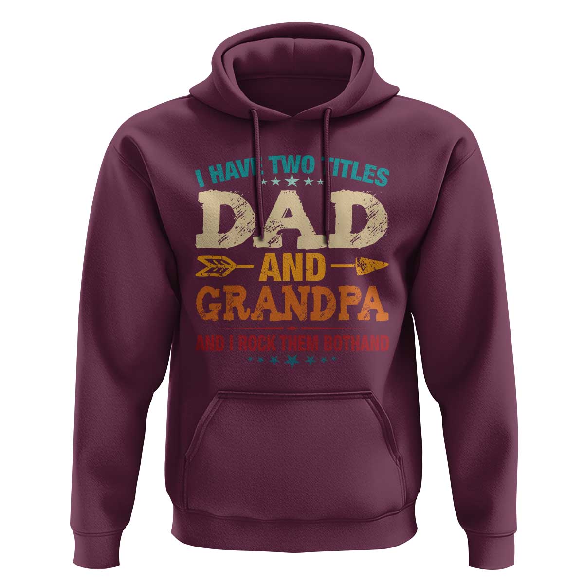 I Have Two Titles Dad And Grandpa Hoodie Retro Father's Day Grandpa Gift