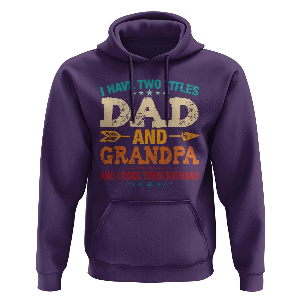 I Have Two Titles Dad And Grandpa Hoodie Retro Father's Day Grandpa Gift