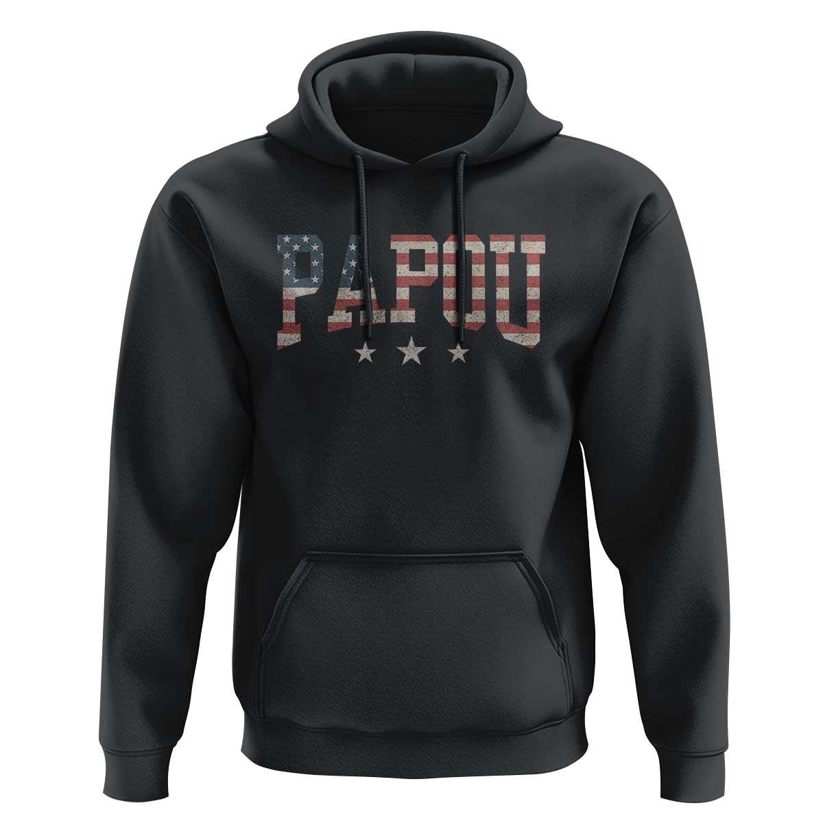 Papou Hoodie New Grandpa Father’s Day USA Flag Patriotic