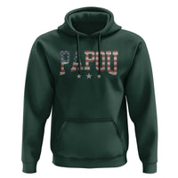 Papou Hoodie New Grandpa Father’s Day USA Flag Patriotic