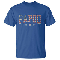 Papou T Shirt New Grandpa Father’s Day USA Flag Patriotic
