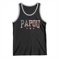Papou Tank Top New Grandpa Father’s Day USA Flag Patriotic