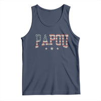 Papou Tank Top New Grandpa Father’s Day USA Flag Patriotic