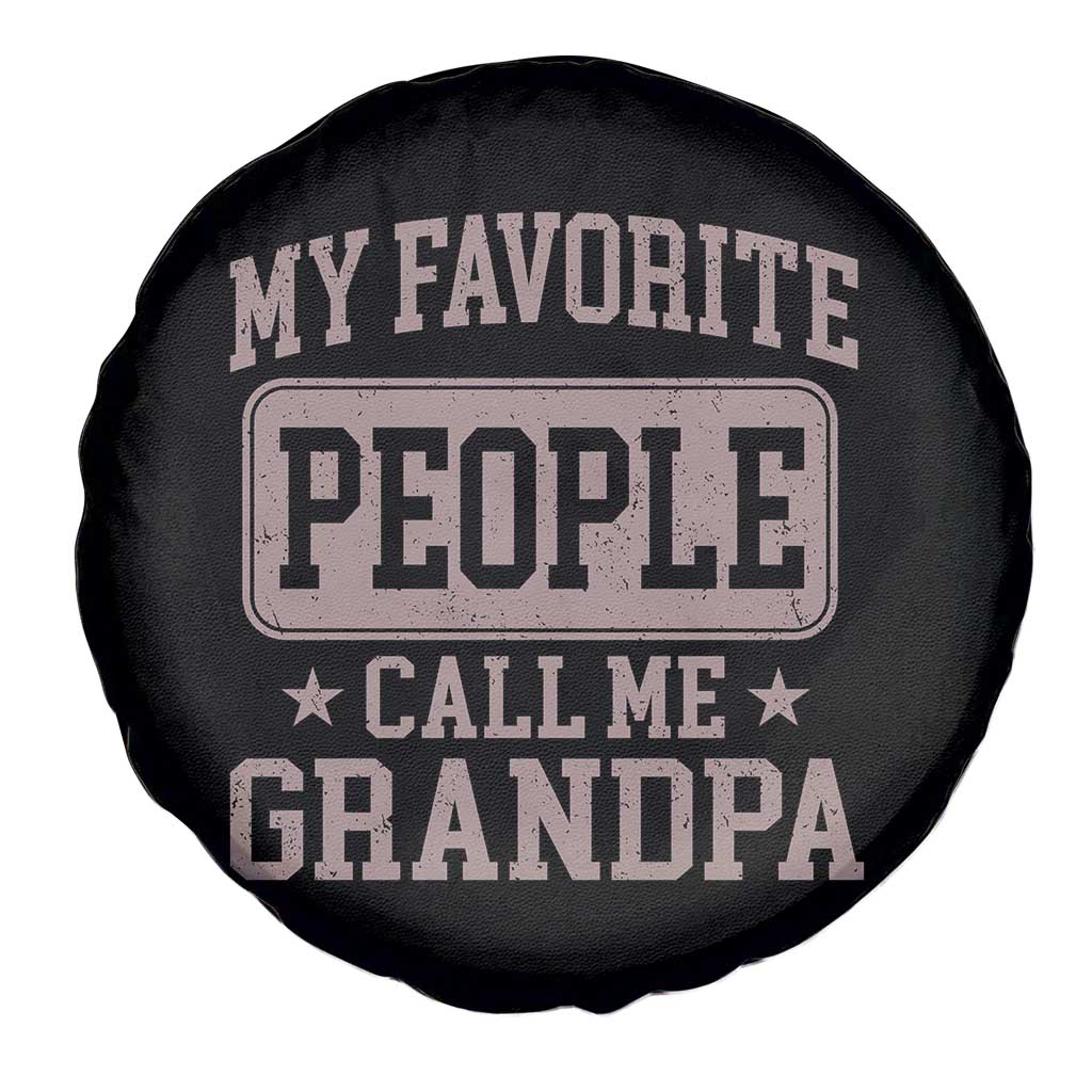 My Favorite People Call Me Grandpa Spare Tire Cover Retro Father's Day Grandpa Gift