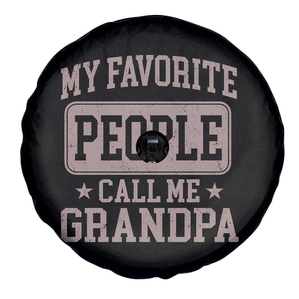 My Favorite People Call Me Grandpa Spare Tire Cover Retro Father's Day Grandpa Gift