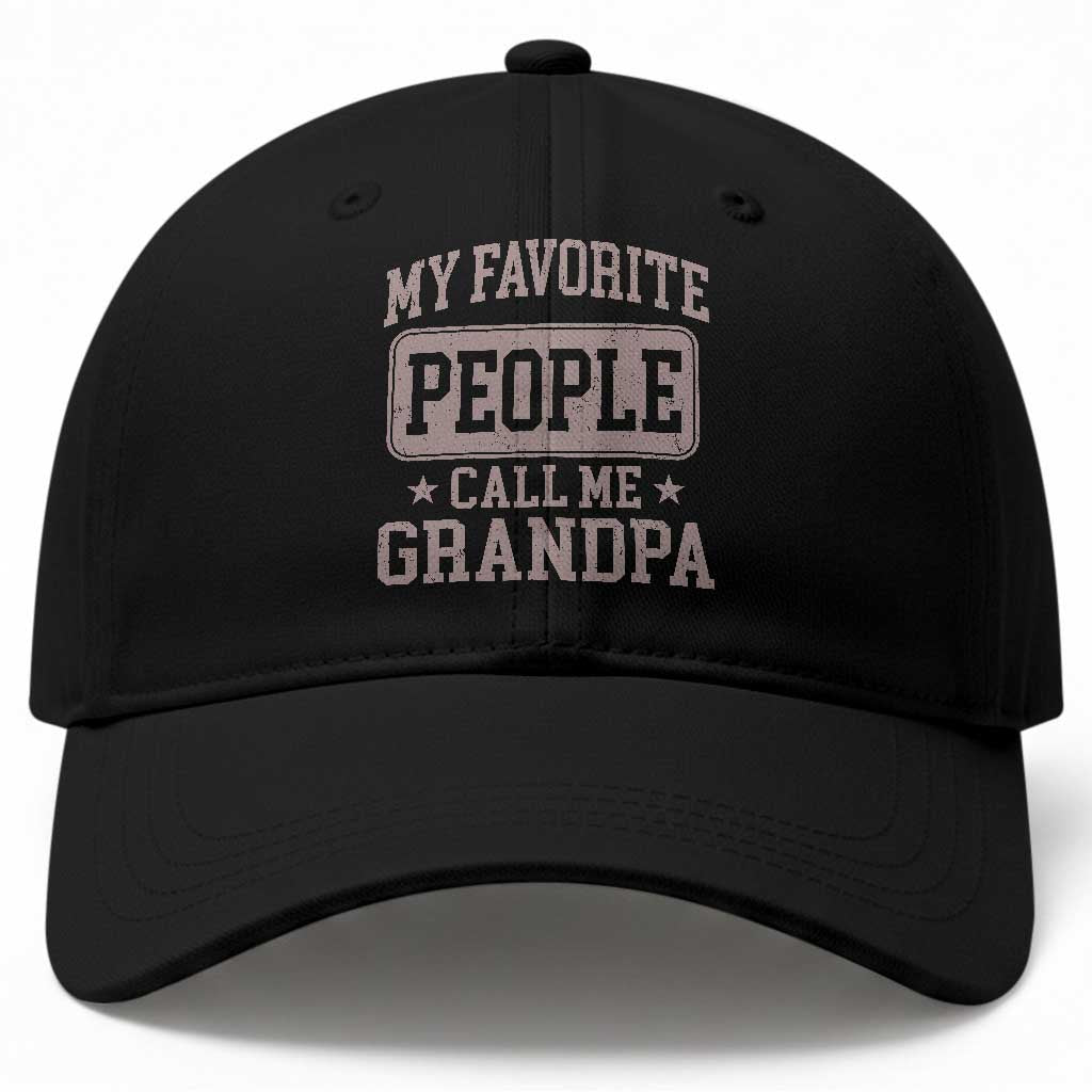 My Favorite People Call Me Grandpa Baseball Cap Retro Father's Day Grandpa Gift