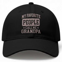 My Favorite People Call Me Grandpa Baseball Cap Retro Father's Day Grandpa Gift