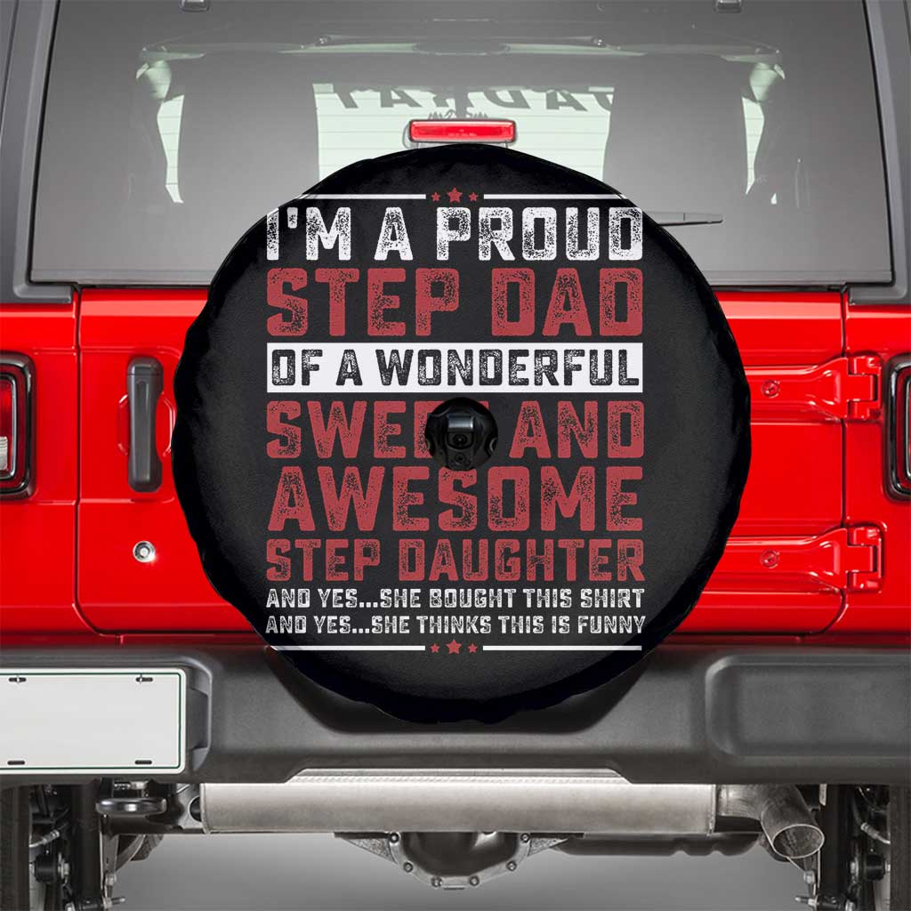 Funny Stepdad Spare Tire Cover Step Daughter Bonus Step Dad Fathers Day