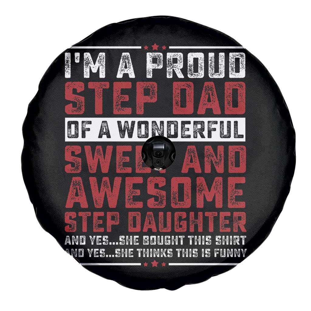 Funny Stepdad Spare Tire Cover Step Daughter Bonus Step Dad Fathers Day