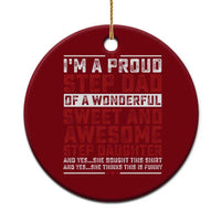 Funny Stepdad Ceramic Ornament Step Daughter Bonus Step Dad Fathers Day - Wonder Print Shop